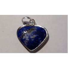 Crystal Lapis Lazuli Heart Pendant with necklace & Bag.