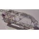 Handmade Clear Quartz with Tanzanite Pendant with silver tone wire wrap "Attuned" By BDevine®