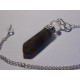 Labrodorite 6 sided healing wand with crystal ball pendulum/pendant