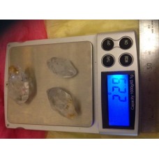 Double Terminated Clear Quartz 3 small with inclusions raw